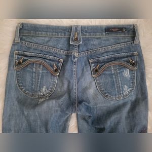 Rare Find-Vigoss Womans Embroidered Strait Leg Jeans